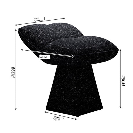 FANMINGDI Elowen Cream Chic Stylish Makeup Stool from FANMINGDI