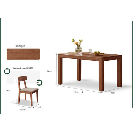 GENJI Tetsuya Elegant Solid Wood Dining Table Set from GENJI