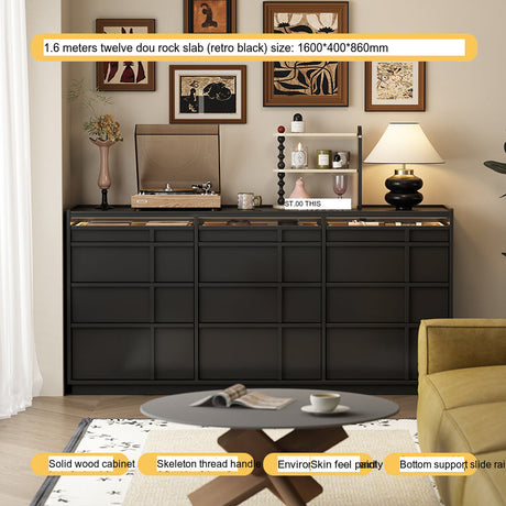 LINYUE Bennett Retro Solid Wood Multi-Drawer Cabinet from LINYUE