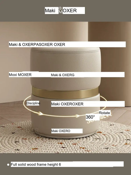 MOXER Kairo Elegant Rotating Makeup Stool from MOXER
