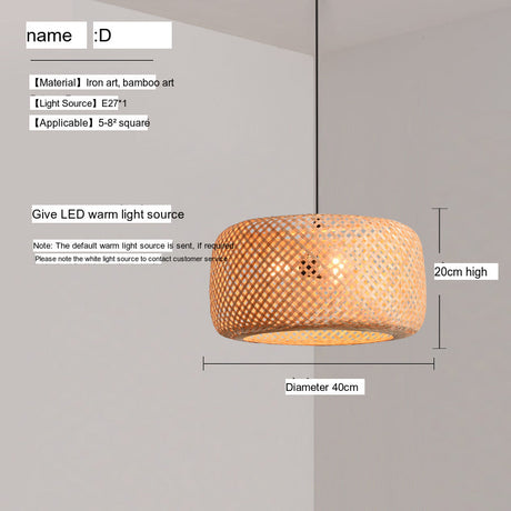 BOJI Haruko Vintage Woven Ceiling Lamp Retro Light Fixture from BOJI