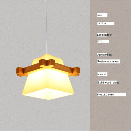 BOJI Kaori Elegant Wooden Japanese Ceiling Lamp - Outdoor Gazebo Light from BOJI