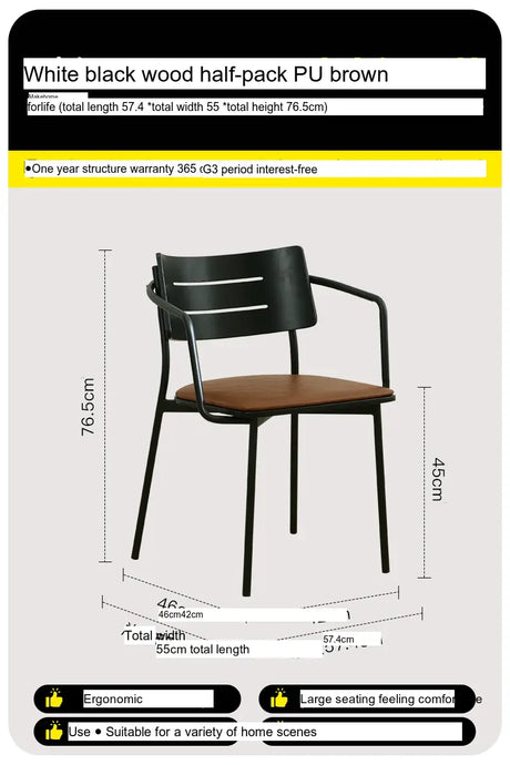 ABOUT WHITE Iskandar Elegant Light Luxury Dining Chair from ABOUT WHITE