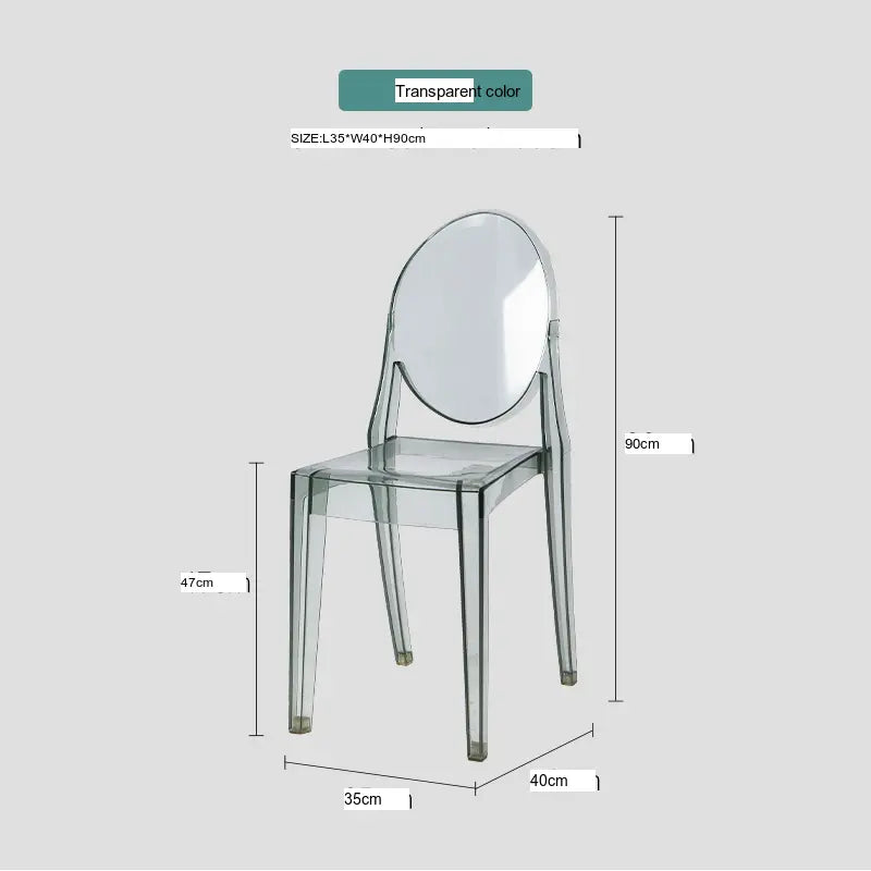 ABOUT WHITE Santiago Sleek Modern Transparent Dining Chair from ABOUT WHITE