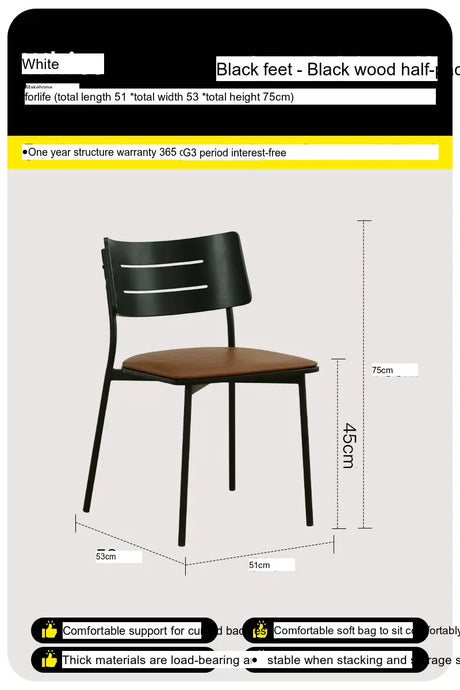 ABOUT WHITE Anouk Luxurious Retro Backrest Dining Chair from ABOUT WHITE