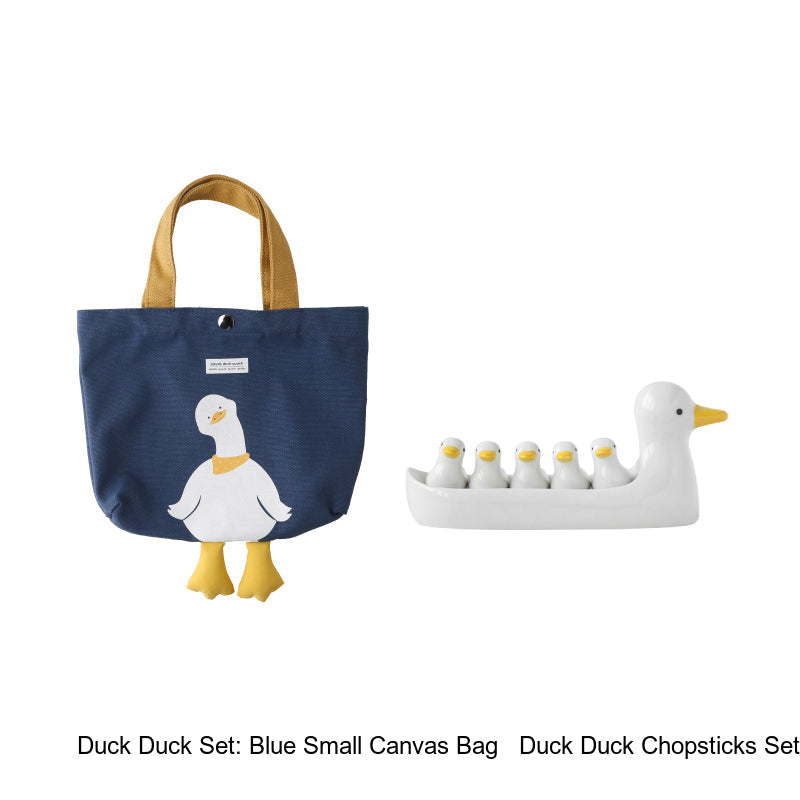 LIVETAI Kensington Artistic Duckling Ceramic Chopsticks Set from LIVETAI
