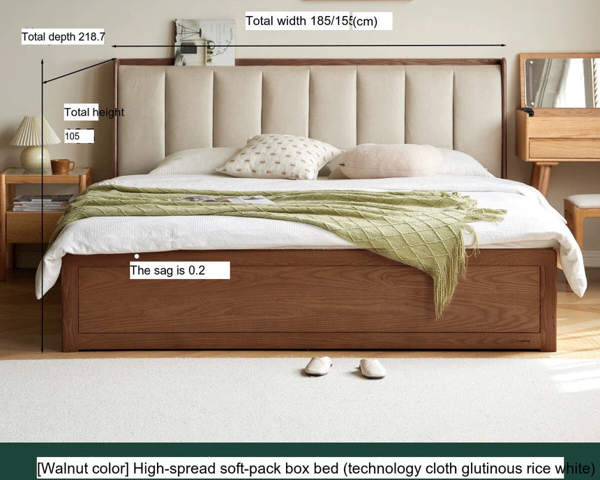 GENJI Takamatsu Elegant Solid Wood Storage Bed from GENJI