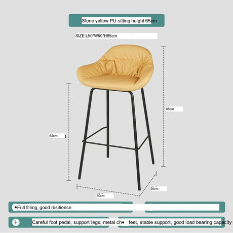 ABOUT WHITE Damaris Sleek Contemporary Nordic Bar Stool from ABOUT WHITE
