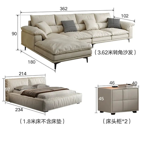 LATE AUTUMN Scandinavian Compact Cream Sofa Design from LATE AUTUMN