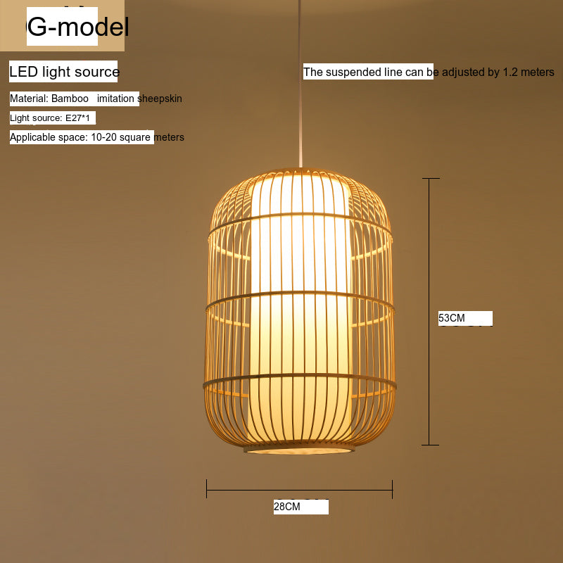 BOJI Amaterasu Elegant Bamboo Balcony Lamp from BOJI