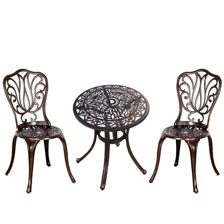 ZIYE Fujiko Elegant Wrought Iron 3-Piece Coffee Table Set from ZIYE