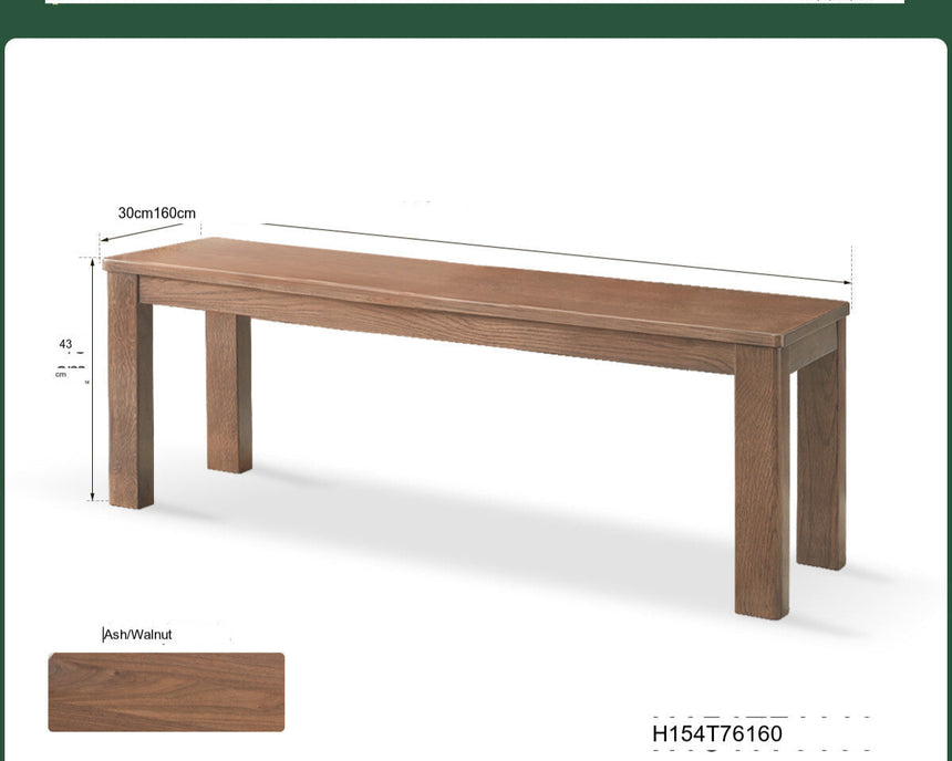 GENJI Hiroshi Minimalist Solid Wood Bench from GENJI