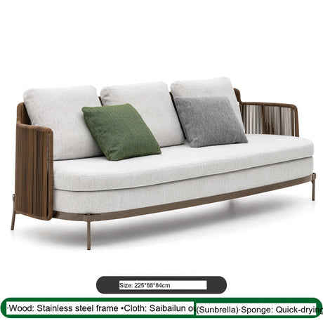 DIME GARDEN Azucena Waterproof Rattan Chair & Coffee Table Set from DIME GARDEN