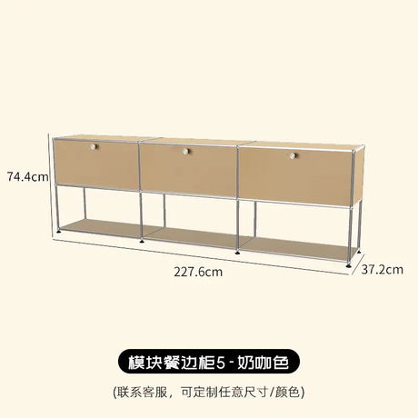 LAIMO Beatrice Retro Modular Stainless Steel Living Room Cabinet from LAIMO