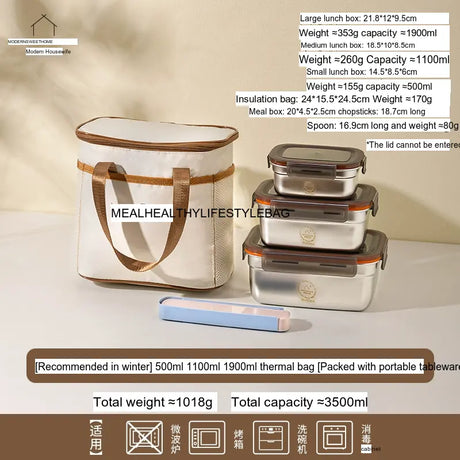 MH Carlotta Stainless Steel Sealing Bento Box from MH