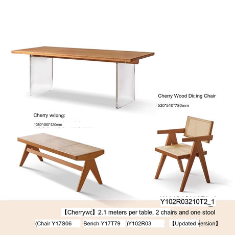 GENJI Haruto Elegant Cherrywood Dining Table from GENJI