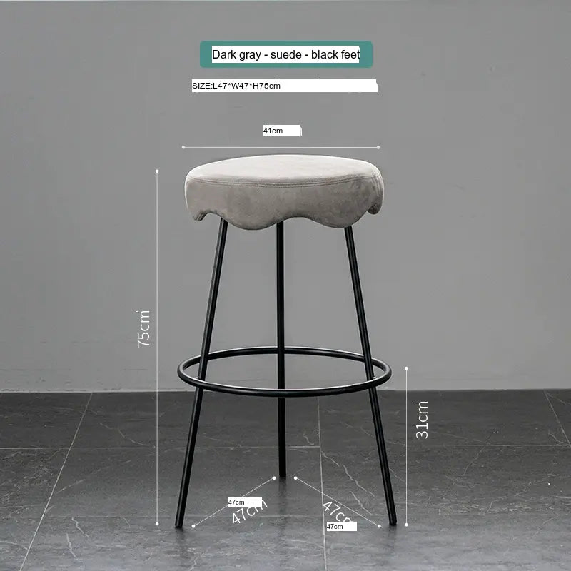 ABOUT WHITE Marcellus Elegant Luxury Bar Stool from ABOUT WHITE