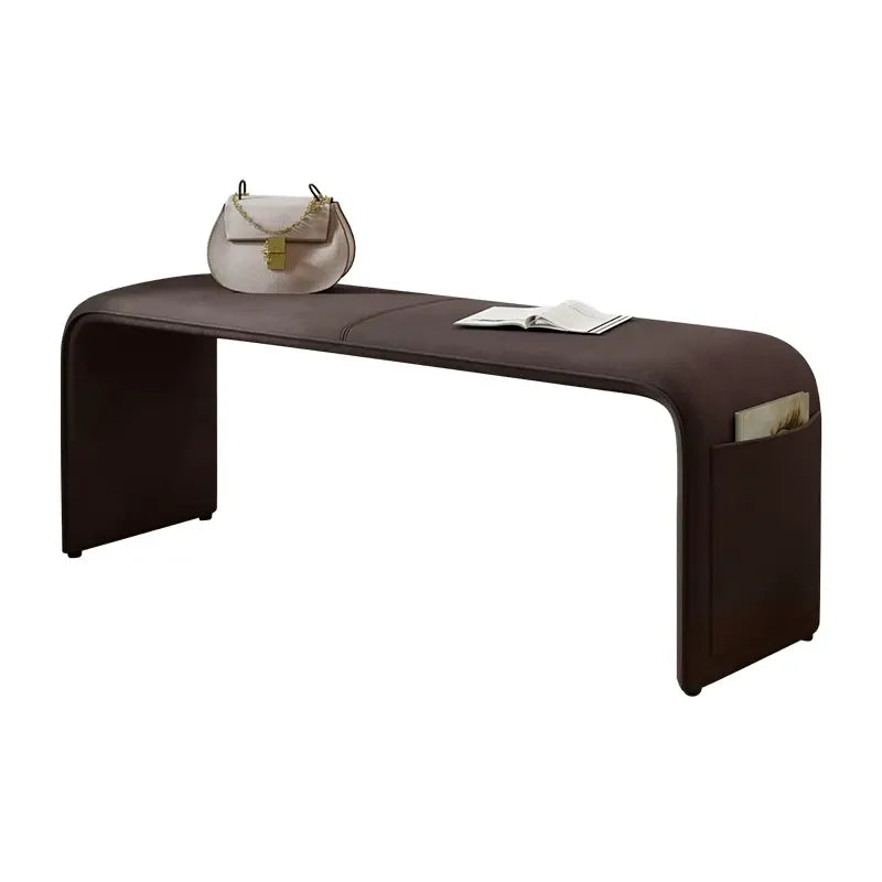 GANGETIC AGE Valdemar Sleek Luxury Saddle Leather Bedroom Bench from GANGETIC AGE