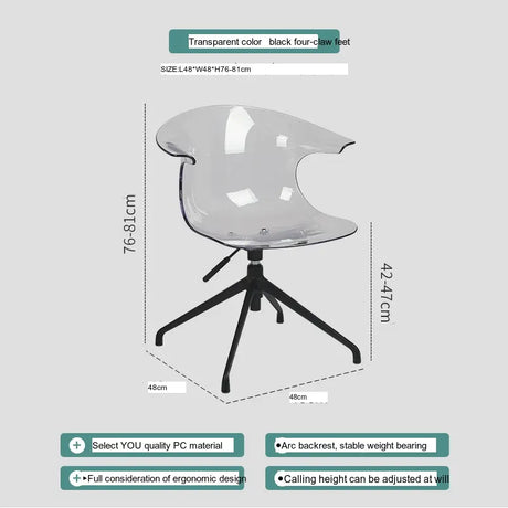 ABOUT WHITE Kiyoshi Elegant Adjustable Computer Chair from ABOUT WHITE