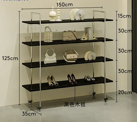 SM Liam Black Shoes and Clothing Stand from SM