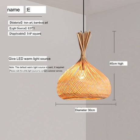 BOJI Haruko Vintage Woven Ceiling Lamp Retro Light Fixture from BOJI