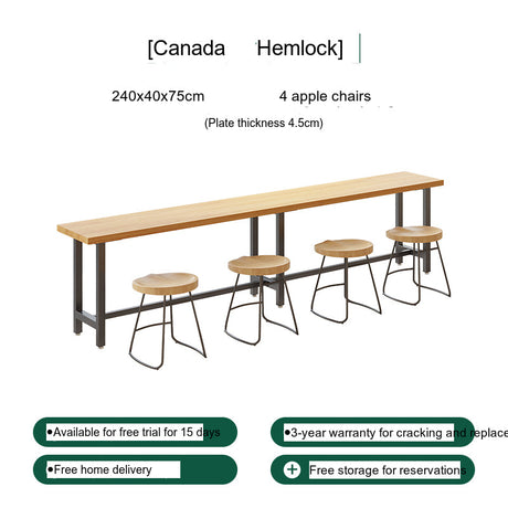 WEIMEI Aislinn Modern Square Narrow Table & Chair Set from WEIMEI