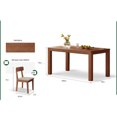 GENJI Tetsuya Elegant Solid Wood Dining Table Set from GENJI