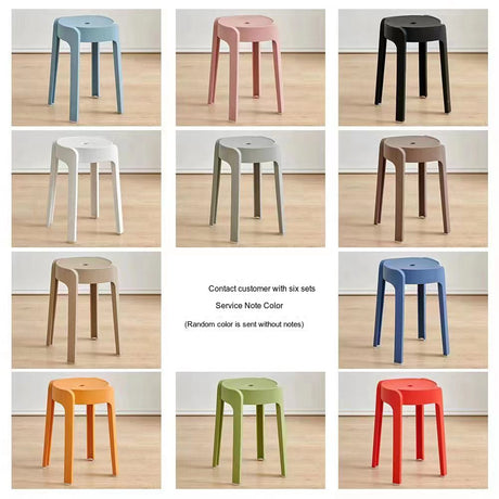 A&D Leonardo Stackable Thick Circular Modern Plastic Stool from A&D