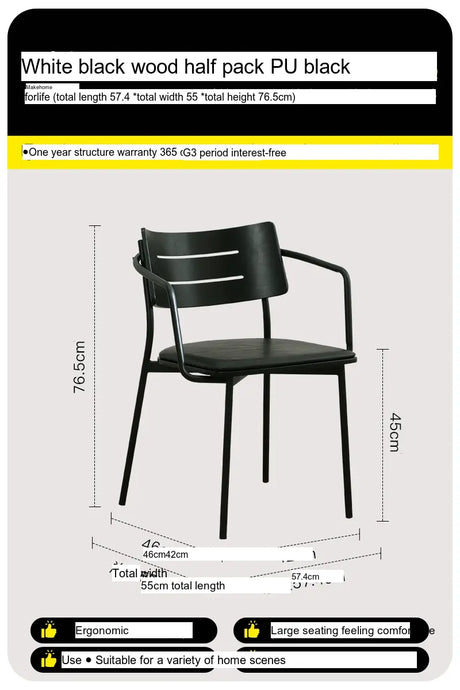 ABOUT WHITE Iskandar Elegant Light Luxury Dining Chair from ABOUT WHITE
