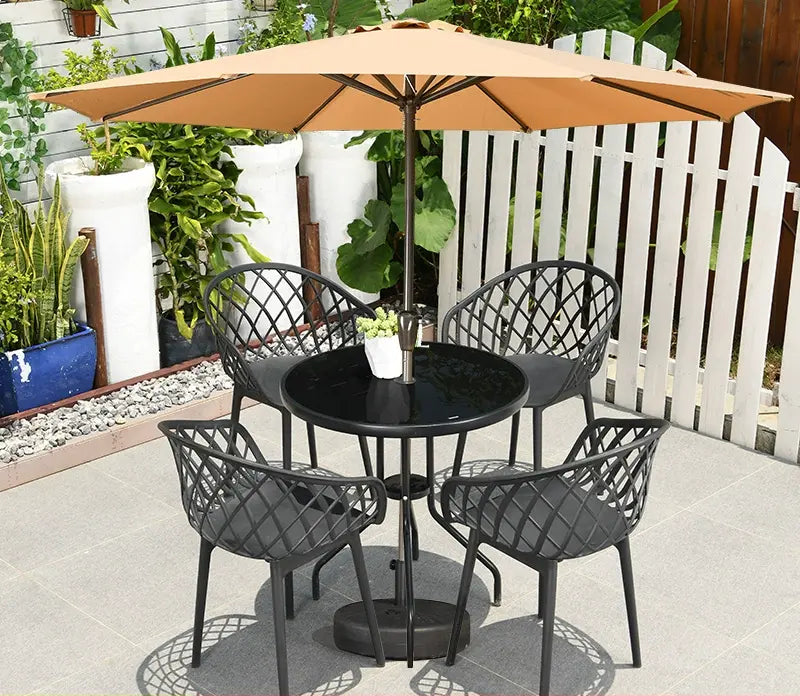 MOJIA Florian Porcelain Pillar Garden Umbrella for Outdoor Lounging from MOJIA