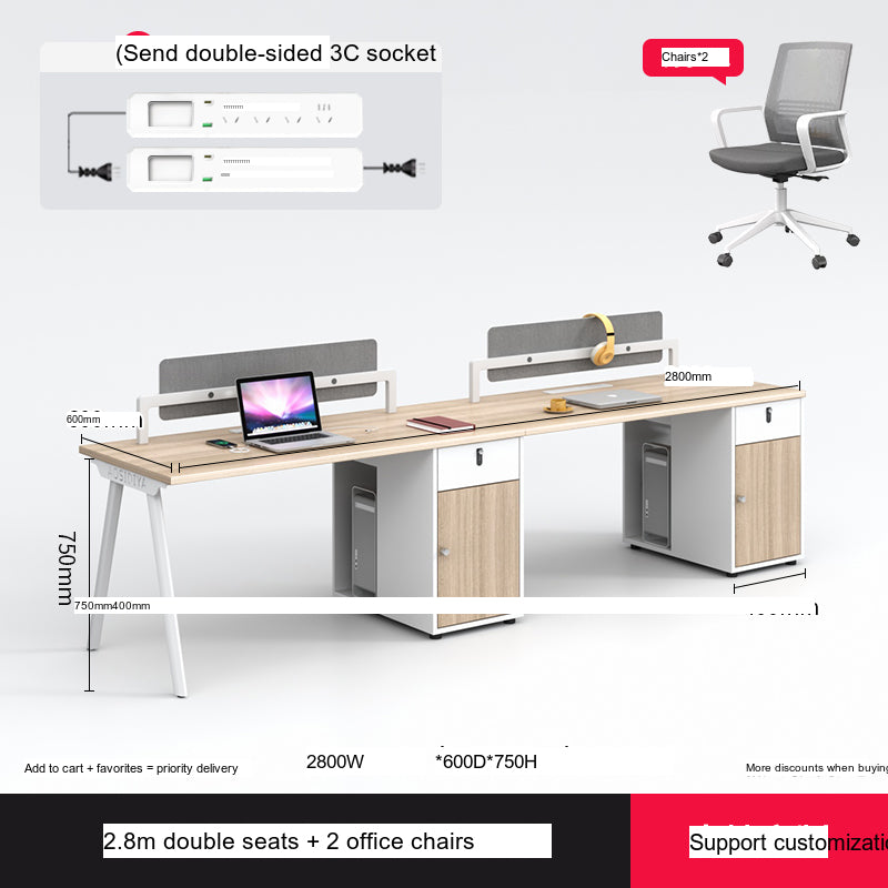 MUTINI Cortland Simple Modern Office Screen Desk Set from MUTINI