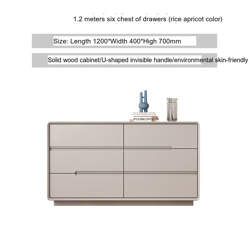 LINYUE Alaric Italian Solid Wood Eight-Drawer Storage Cabinet from LINYUE