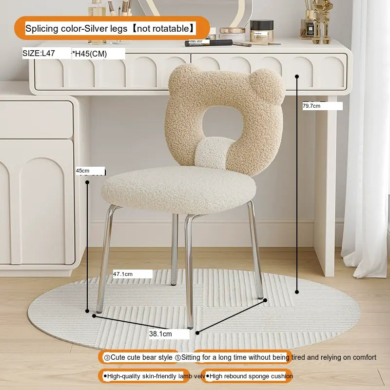 XIMIKA Adalyn Luxe Light Vanity Makeup Stool from XIMIKA