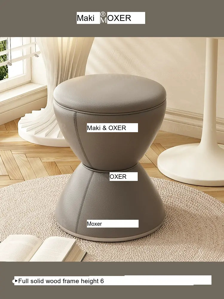 MOXER Elowen Elegant Solid Wood Rotating Dressing Stool from MOXER
