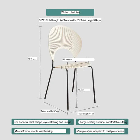 ABOUT WHITE Elowen Sleek Retro Dining Chair from ABOUT WHITE
