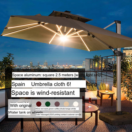 MOJIA Selene Solar-Powered Garden Umbrella with Ambient Glow from MOJIA