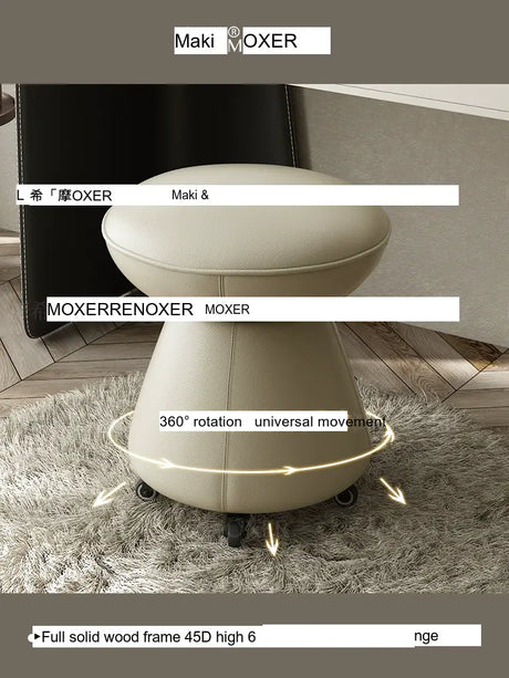 MOXER Zephyra Luxurious Swivel Makeup Stool from MOXER
