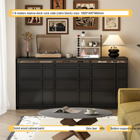 LINYUE Bennett Retro Solid Wood Multi-Drawer Cabinet from LINYUE