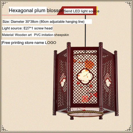 BOJI Kiyomizu Elegant Natural Wood Lantern - Antique Ceiling Lamp from BOJI