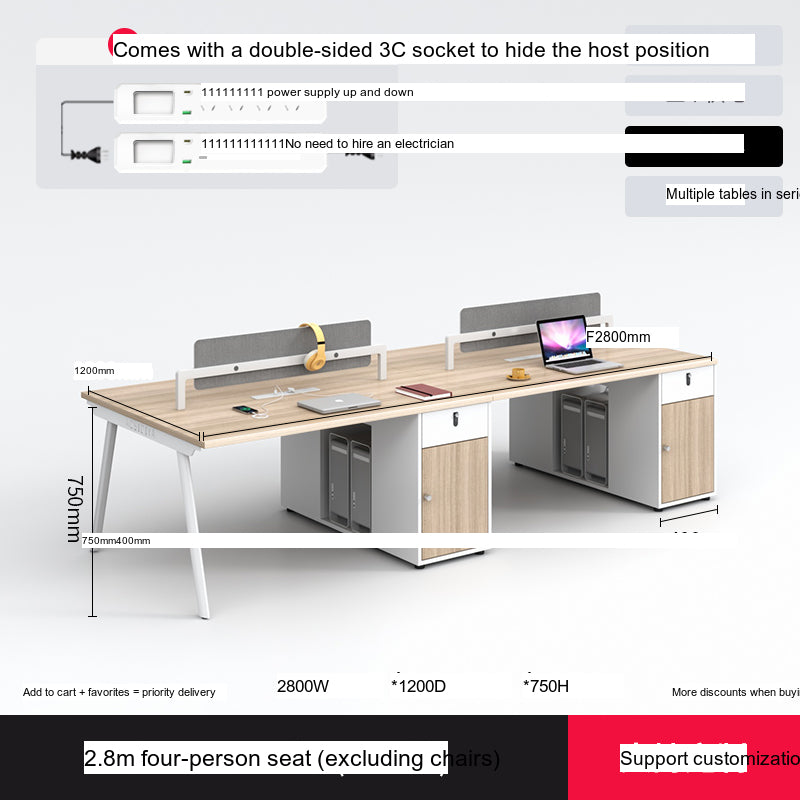 MUTINI Cortland Simple Modern Office Screen Desk Set from MUTINI