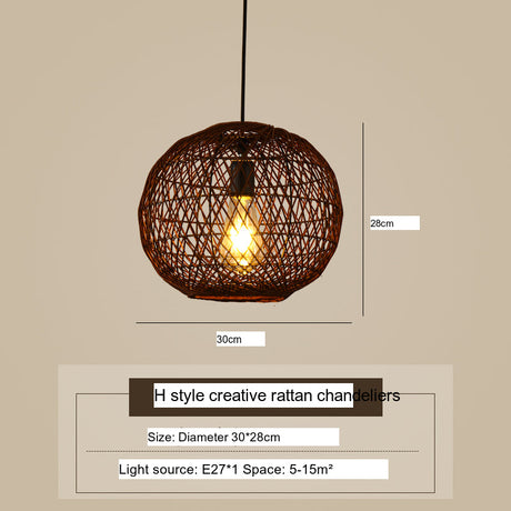 BOJI Sapporo Creative Personalized Bird Nest Rattan Art Chanders from BOJI