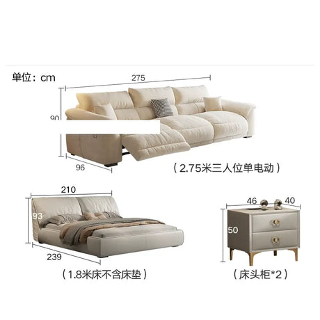 LATE AUTUMN Universal Electric Minimalist Cream Sofa from LATE AUTUMN