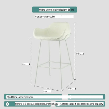 ABOUT WHITE Serephina Stylish Minimalist Bar Chair from ABOUT WHITE
