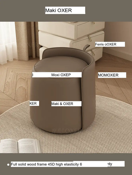 MOXER Lyleena Elegant Leather Dressing Chair from MOXER