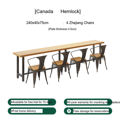 WEIMEI Aislinn Modern Square Narrow Table & Chair Set from WEIMEI
