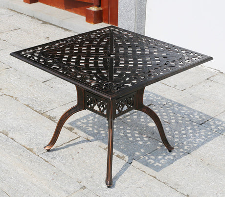 MOJIA Osiris Wrought Iron Outdoor Coffee Table for Timeless Charm from MOJIA