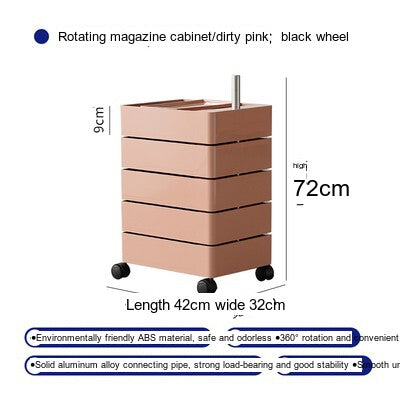 NIYE Isolde Sleek Acrylic Rotating Nightstand from NIYE