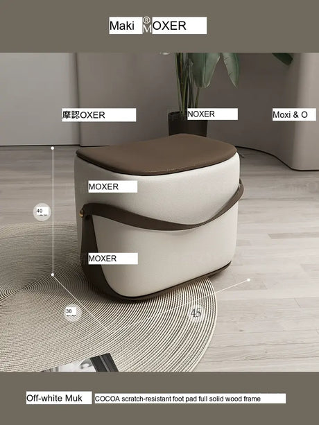 MOXER Isolde Elegant Solid Wood Footstool from MOXER