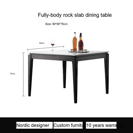 OROMA Isolde Elegant Square Marble Dining Table from OROMA