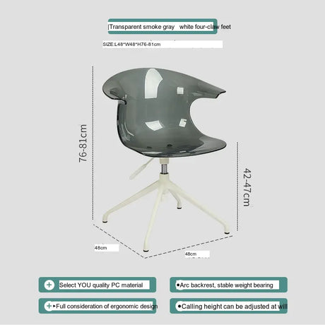 ABOUT WHITE Kiyoshi Elegant Adjustable Computer Chair from ABOUT WHITE